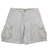 Aeropostale Mens Size 40 100% Cotton White Long Bermuda Cargo Shorts w Pockets
