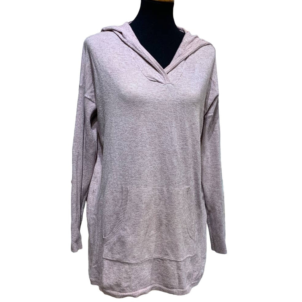 Cyrus Large Long Sleeve Rayon Blend Lightweight Sweater Hoodie w Front Pockets