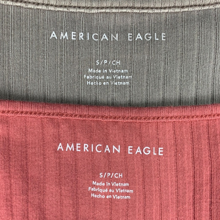2 New American Eagle Womens Small Ripped V Neck Sleeveless Tank Top