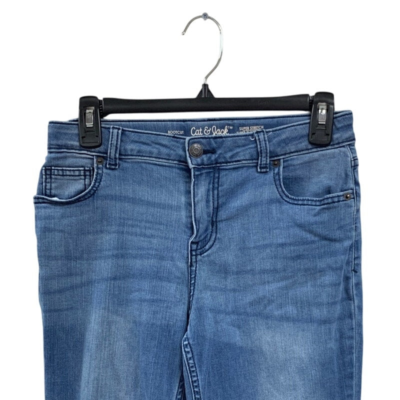 New Cat &amp; Jack Girls Size 12 Super Stretch Bootcut Medium Wash Denim Blue Jeans