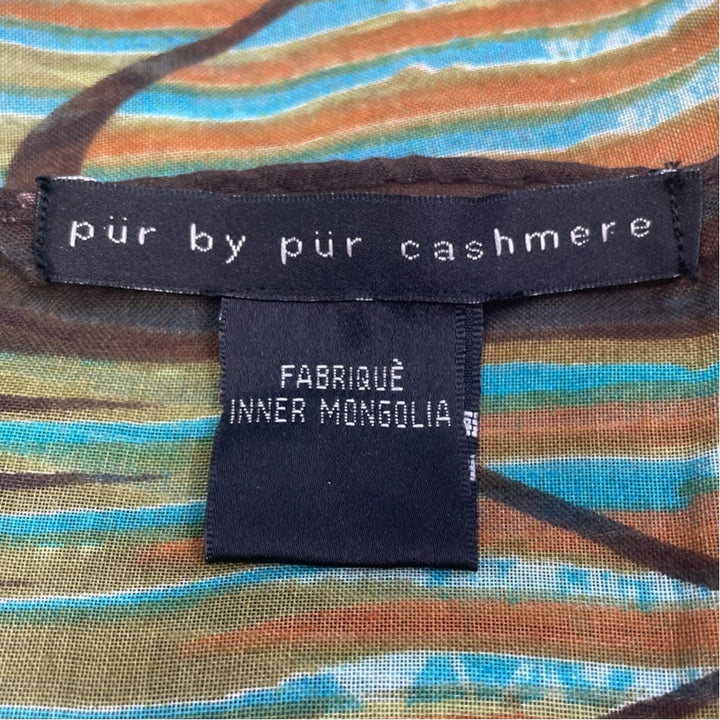 Pur by Pur Cashmere Womens Silky Rectangular Butterfly Fringed Fashion Scarf