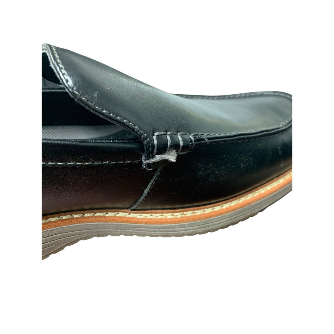Bruno Marc Mens Size 12 Black Faux Leather Slip On Classic Loafers Formal Shoes