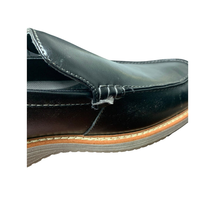 Bruno Marc Mens Size 12 Black Faux Leather Slip On Classic Loafers Formal Shoes