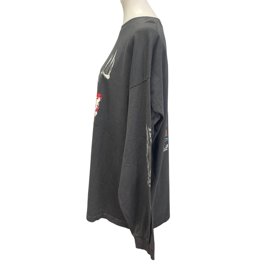 Alstyle Mens 2XL 100% Cotton 2015 Deer Camp Long Sleeve Crew Neck Tee Shirt