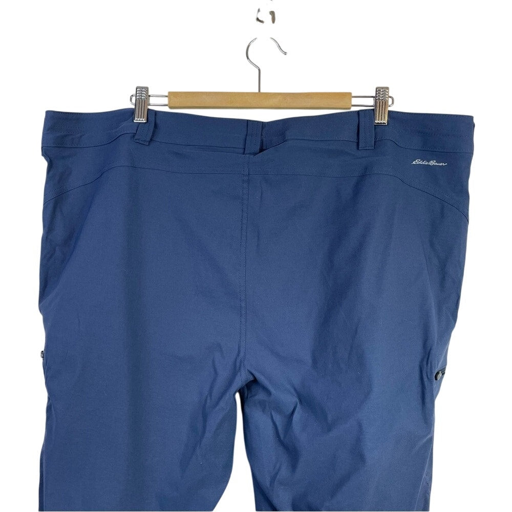 New Eddie Bauer Womens Navy Blue UPF 50+ Storm Repel Flexion Guide Capri Pants