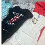 Boys 6 Months Carters Rolling Stones Rabbit Skins One Piece Sleepers Lot of 7