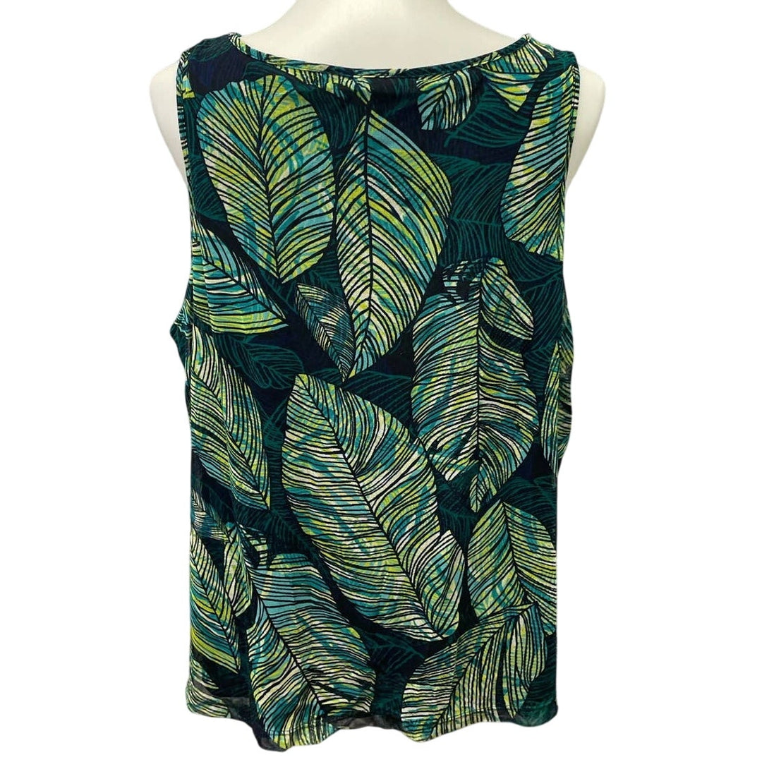 Rafaella Woman 1X Sleeveless Fully Lined Flowy 100% Polyester Tank Top Blouse