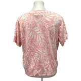 2 Cathy Daniels Womens XL Short Sleeve Orange Peach PolyCotton Sweater Tops