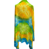 Upcycled Saving the Planet is My Superpower Long Tie Dye Lightweight Scarf Wrap