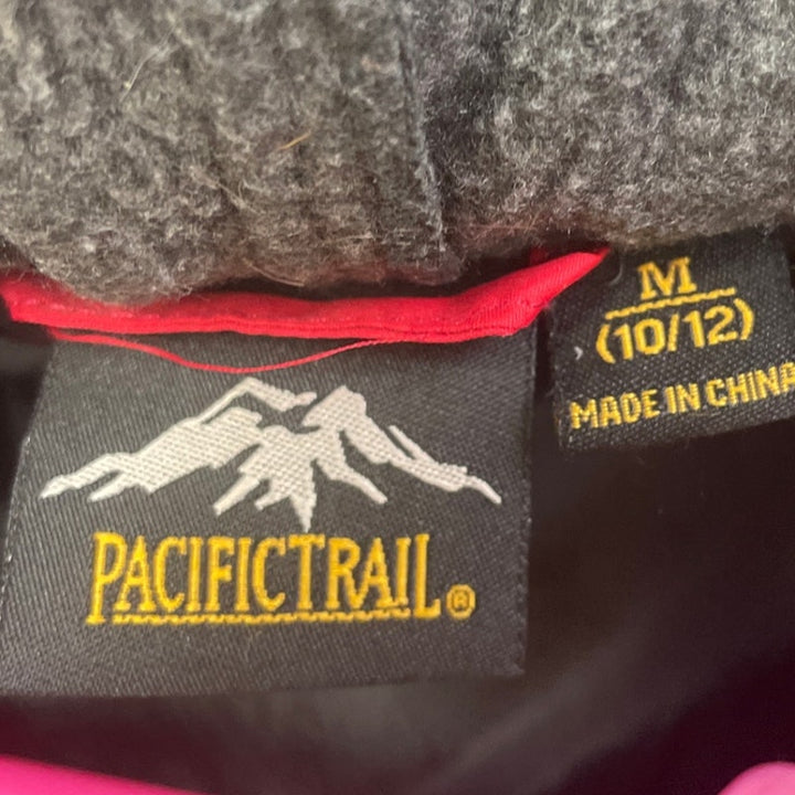 Pacific Trail Boys Medium 100% Polyester Lined Full Zip Fleece Hood &amp; Arms Vest