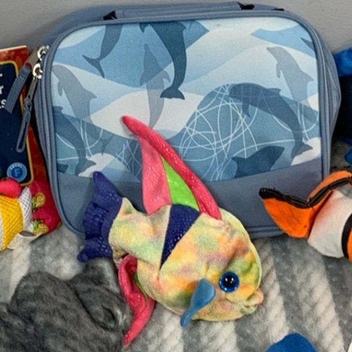 Lot of 11 Sting Ray Shark Fish Aquatic Plush Toys Books Blanket Preloved Toys
