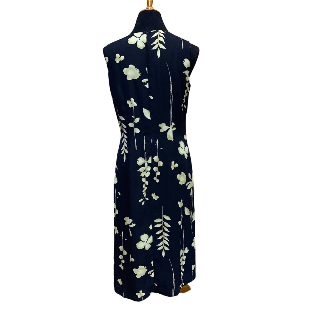 Josephine Chaus Collection Size 8 Long Sleeveless Floral Silky Sheath Dress