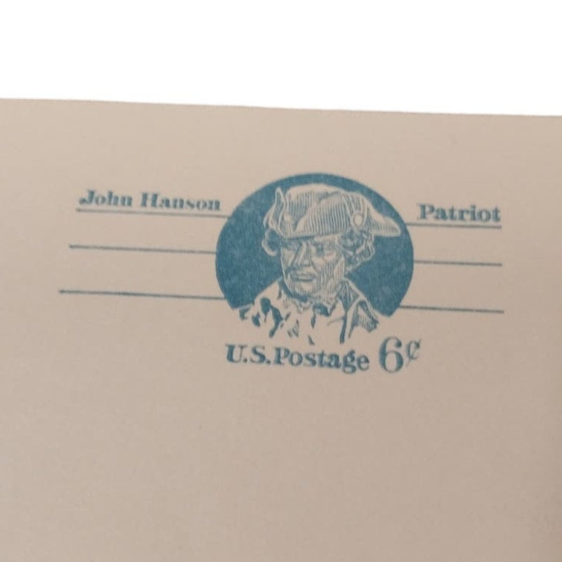Lot of 6 Vintage 1970s Blank USPS Portrait Postcards, 6¢–10¢