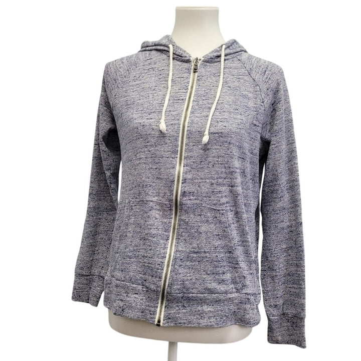 Hand Printed Upcycled Womens Small Trust God Never Settle Full Zip Hoodie Jacket