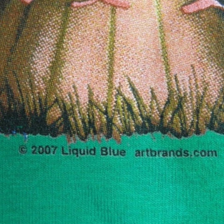 2007 Mens 2XL Liquid Blue Native American Indian Eagle Wolf Bear Tee Shirt