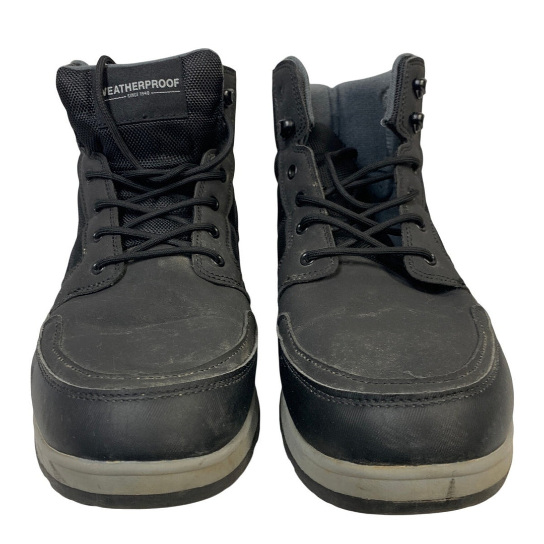 Weatherproof Mens Size 12 Black Jenkins Boot Memory Foam Insole Lace Up Shoes