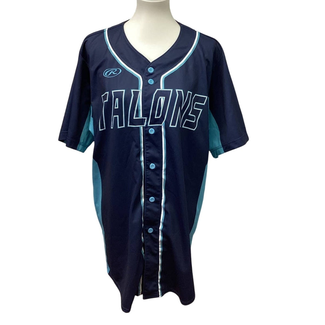 St Charles Missouri Talons Mens XL Button Down Rawlings Baseball Jersey Shirt