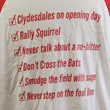 New Hand Printed Youth Large St Louis Baseball Town 3/4 Sleeve Tee Shirt