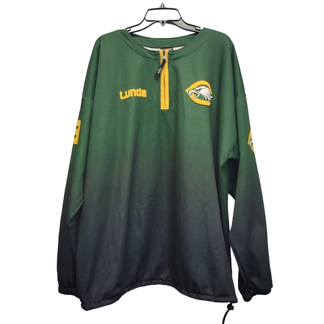 Dye Sport Mens XXL 100% Polyester Racine Case Baseball Quarter Zip Jersey