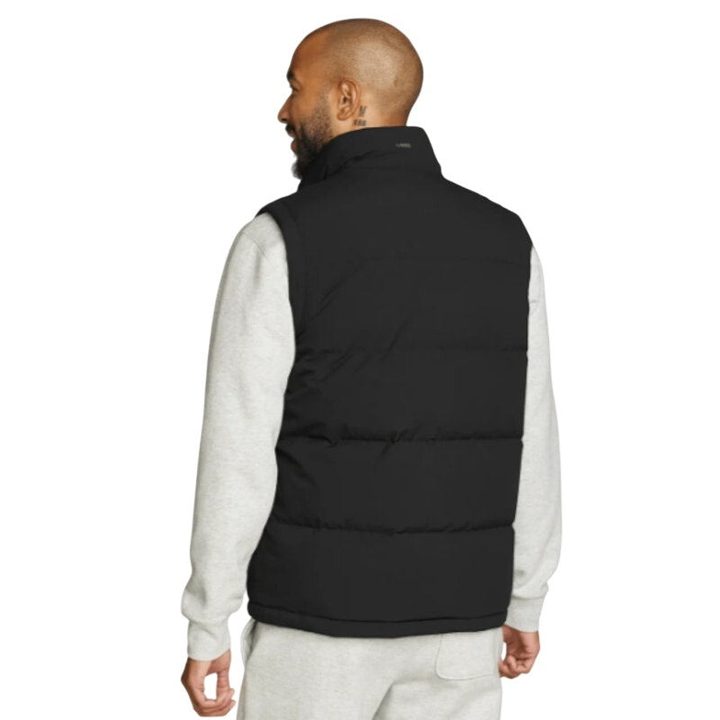 New Eddie Bauer Mens 2XL Black Essential Full Zip Puffer 550 FP Down Warm Vest