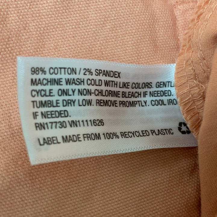 New A New Day Womens Size 17 Stretch Cotton Peach Shorts w Belt Loops