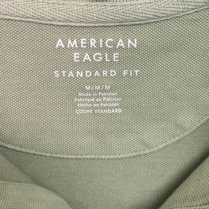 2 New American Eagle Mens Medium Standard Fit Collared Short Sleeve Polo Shirts