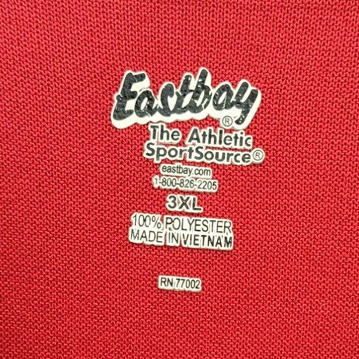 EastBay Mens 3XL Polyester Side Striped Full Zip Long Sleeve Athletic Jacket