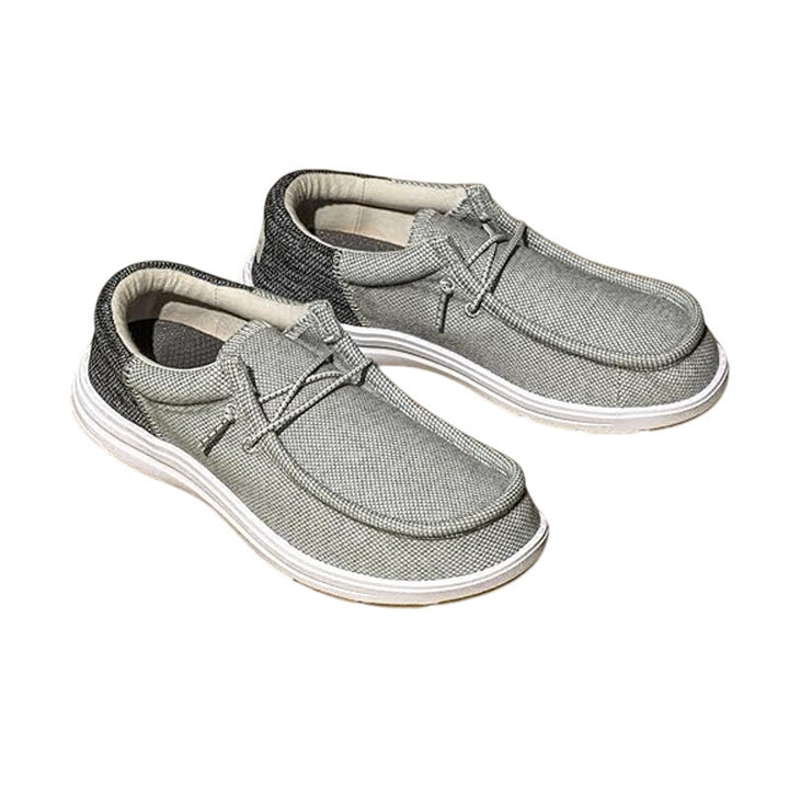 Bruno Marc Mens Size 13 Gray Fabric Arch Support Casual Slip On Loafer Shoes