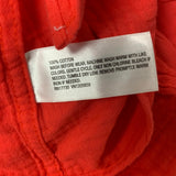 New Cat & Jack Boys Medium Red Melon Short Sleeve 100% Cotton Button Up Shirt