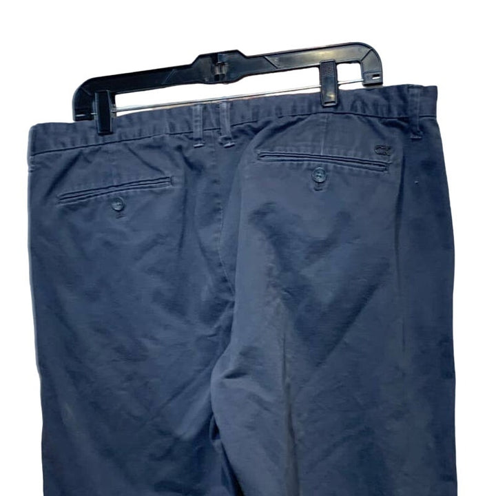 Calvin Klein Mens 38 X 34 100% Cotton Slate Gray Flat Front Casual Chino Pants