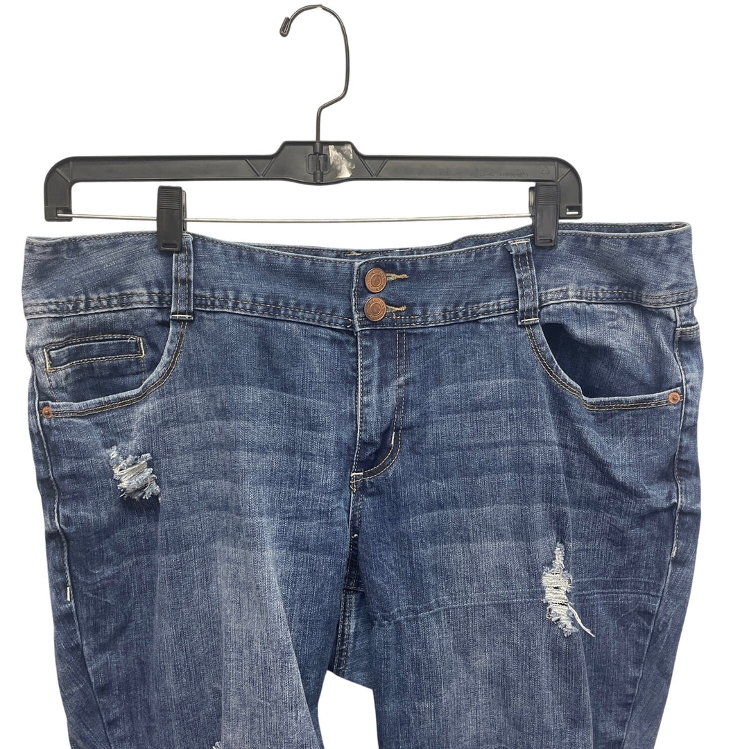 Maurices Joani Womens Size 20 Regular PolyCotton Blend Distressed Denim Jeans