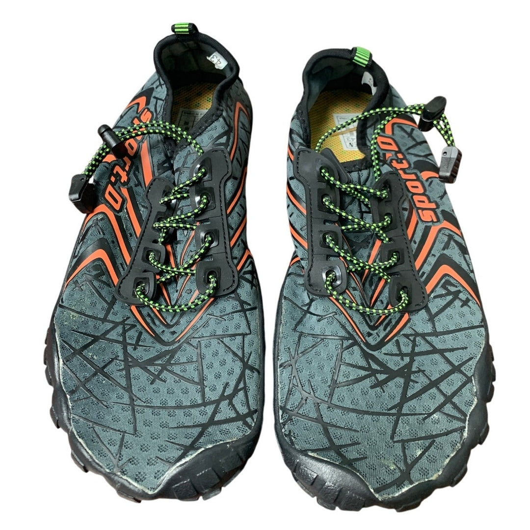 Ubfen Mens 10 Gray Orange Quick Dry Barefoot Boating Fishing Swim Water Shoes