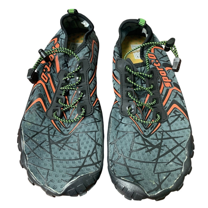 Ubfen Mens 10 Gray Orange Quick Dry Barefoot Boating Fishing Swim Water Shoes