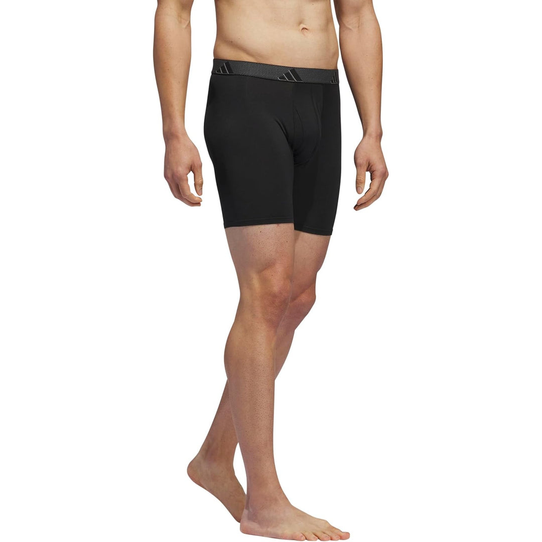 New 3 Pack Adidas Mens XL Black Quick Dry Microfiber Boxer Briefs Underwear