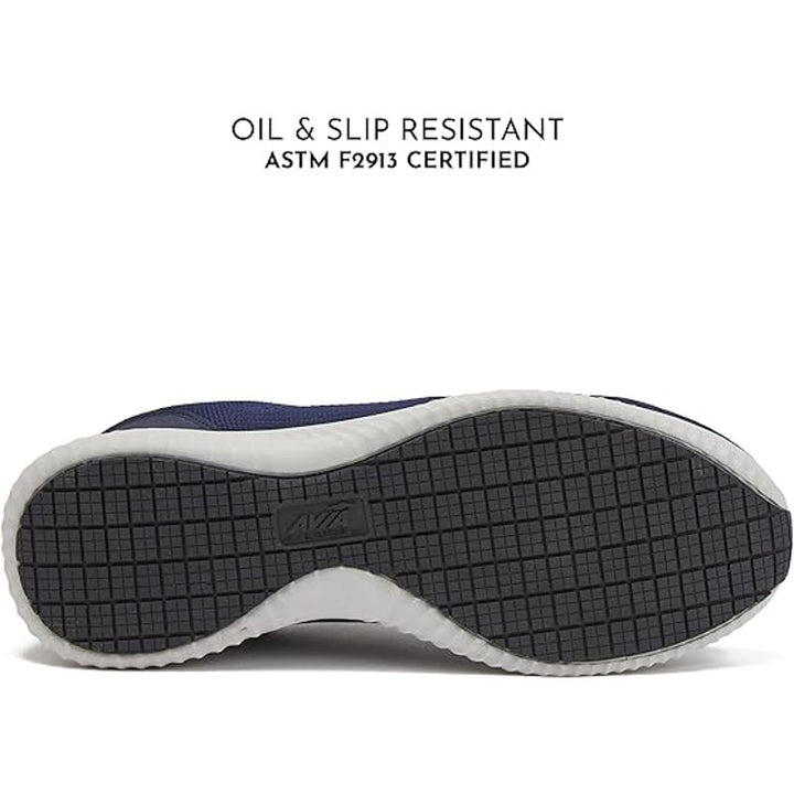 Avia Womens Size 6 Navy Blue Anchor Mesh Slip On Slip Resistant Non Skid Shoes