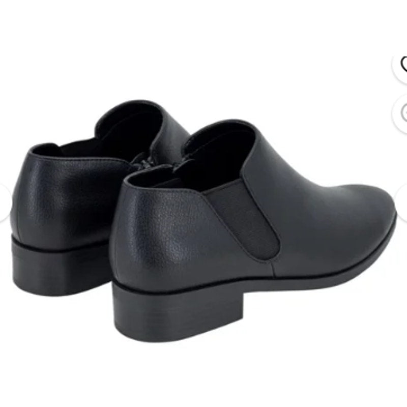 New in Box Kensie Womens Size 6.5 Black Faux Leather Sammy Ankle Booties Boots