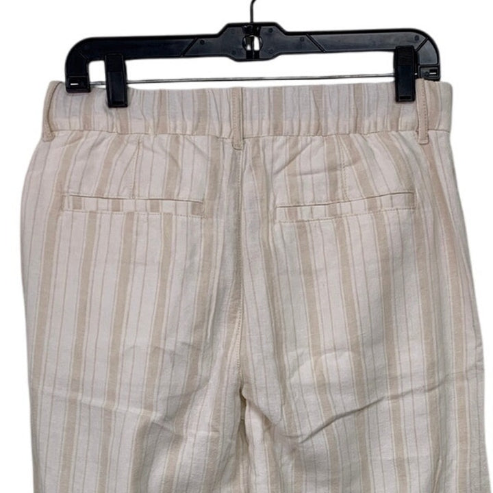 New American Eagle Womens Size 4 Striped High Rise Linen Trouser Wide Leg Pants