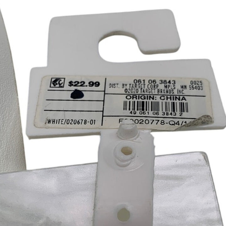NWT A New Day Womens Small White Bonded Leather Square Buckle Fashion Belt