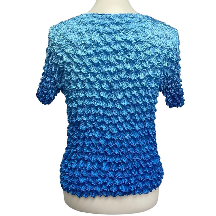 One Size Womens Blue Puffy Stretchy Expandable 100% Polyester Magic Shirtd