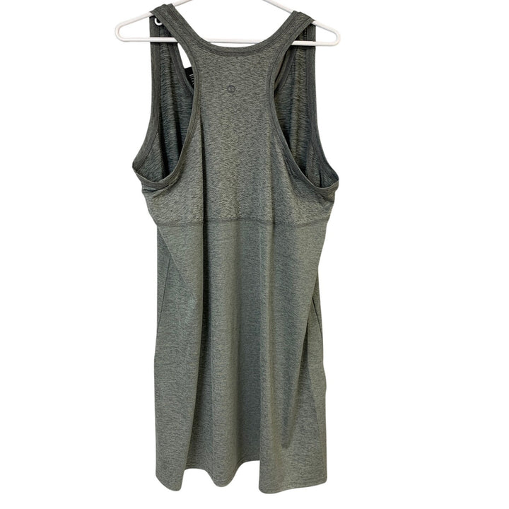 New Eddie Bauer Womens Resolution Gray Recycled Polyester Athletic Tank Dress