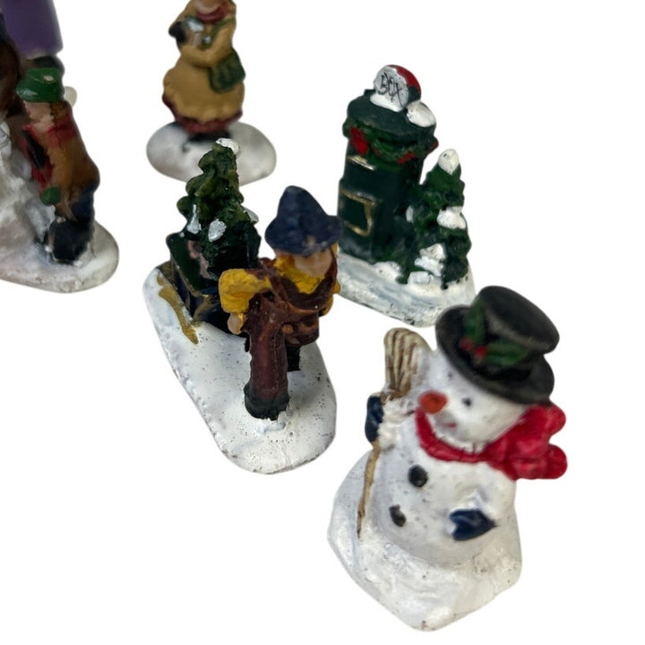 Lot of 7 Snowman People Sled Nutcracker Tree Christmas Figurine Decorations