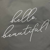 New Upcycled Hand Printed Positive Attitude Attract Miracles Shopper Tote Bag