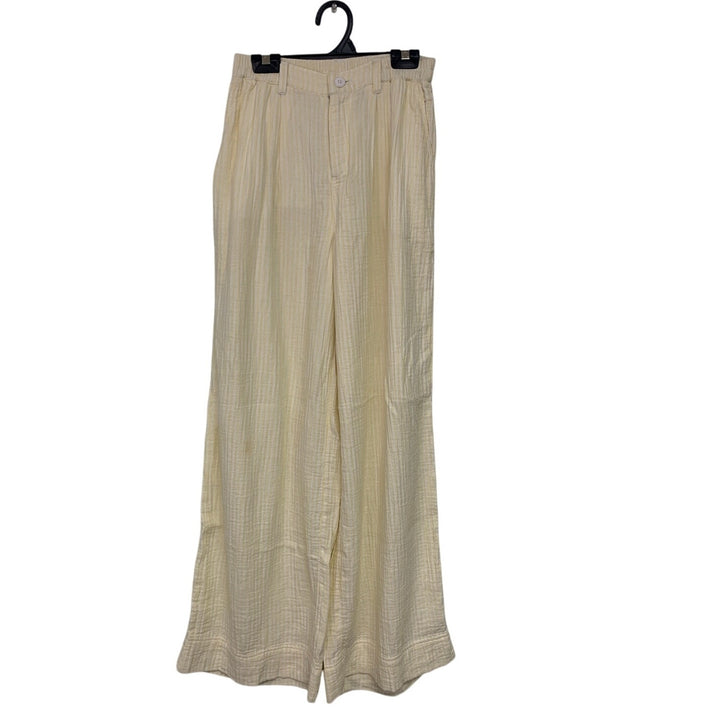 New Aerie Womens Small Striped Flowy Elastic Waist Flowy Pants w Pockets