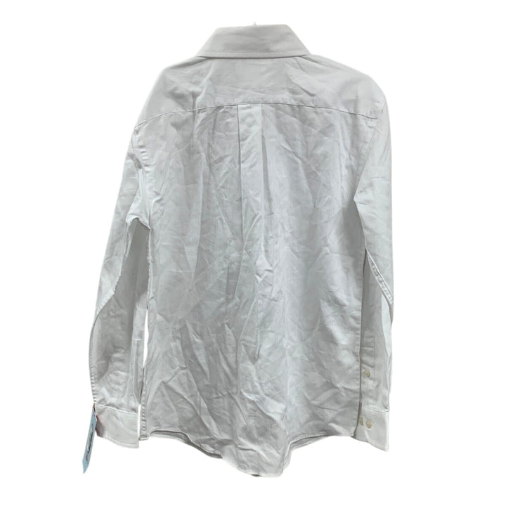 New Cat &amp; Jack Boys Medium (8) PolyCotton Long Sleeve Button Up White Shirt