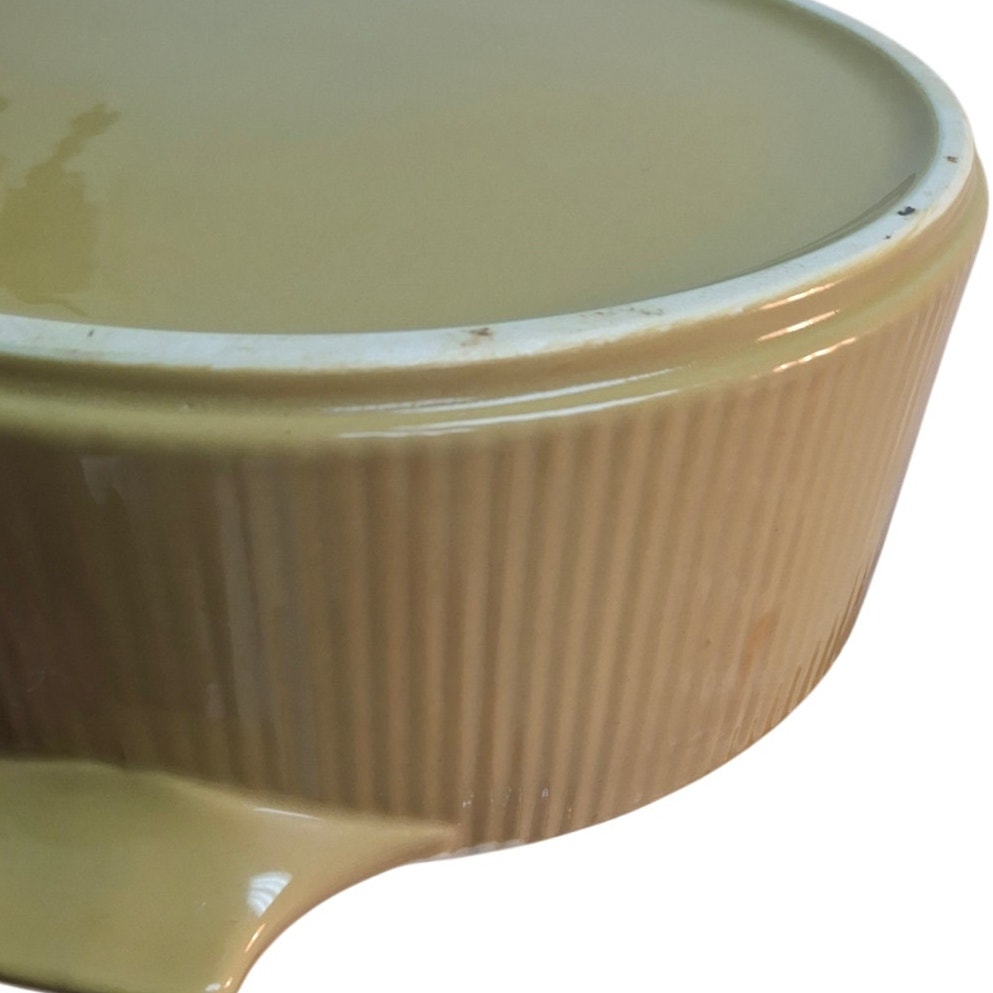 Vintage 1960s Sheffield Serenade Solid White Gold 8" Ceramic Serving Bowl w Lid