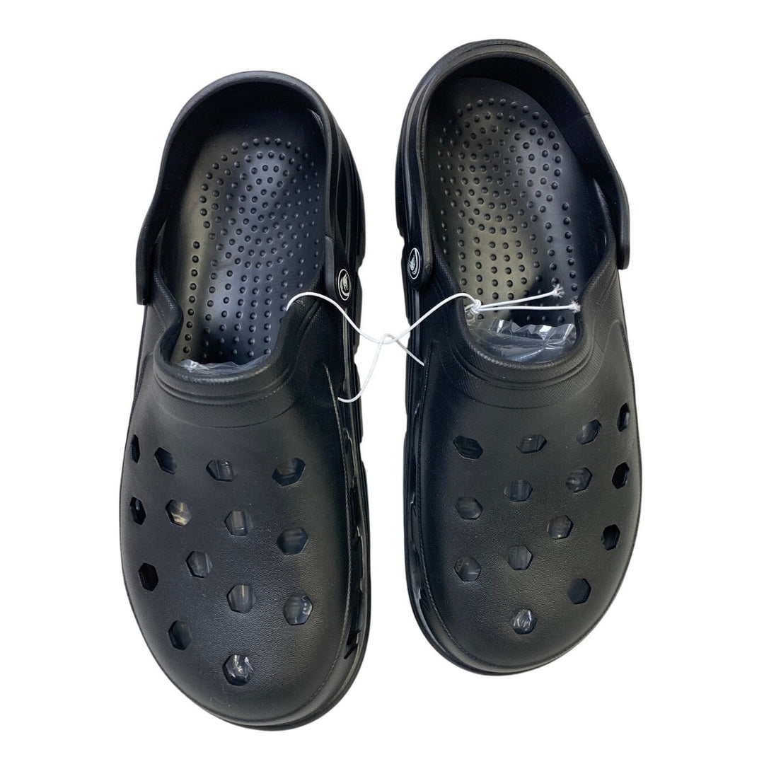 New Mens Size 10 Black Clog Sandal Round Toe Slip On Garden Water Shoes