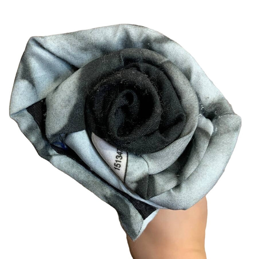 Three Stooges Curly Joe Gag Gift Handmade Upcycled Neck Tie Single Rose Flower