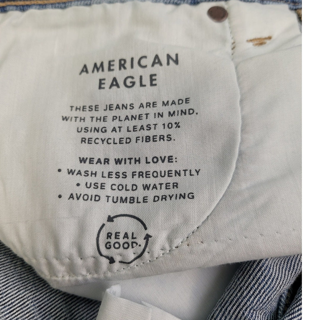 New American Eagle Womens Size 0 Regular Stretch Medium Wash Denim Blue Jeans