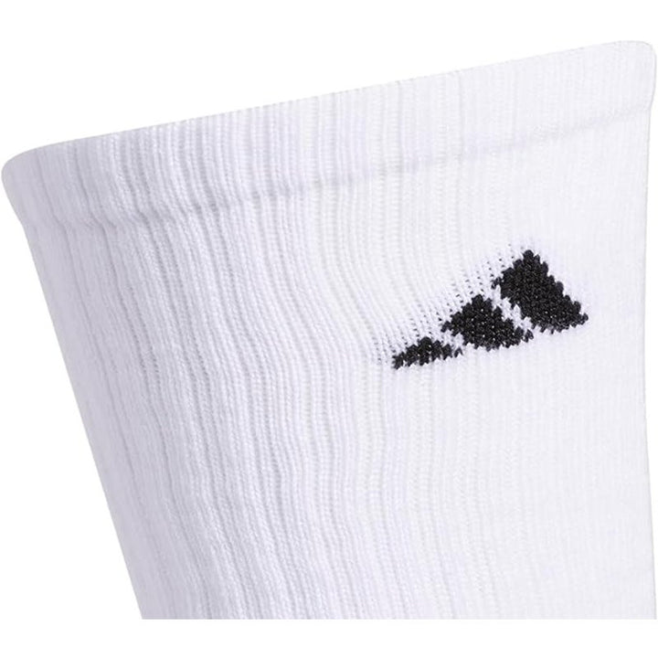 New 6 Pair Adidas Mens Large (8-12) Athletic Cushioned Crew Cut Socks