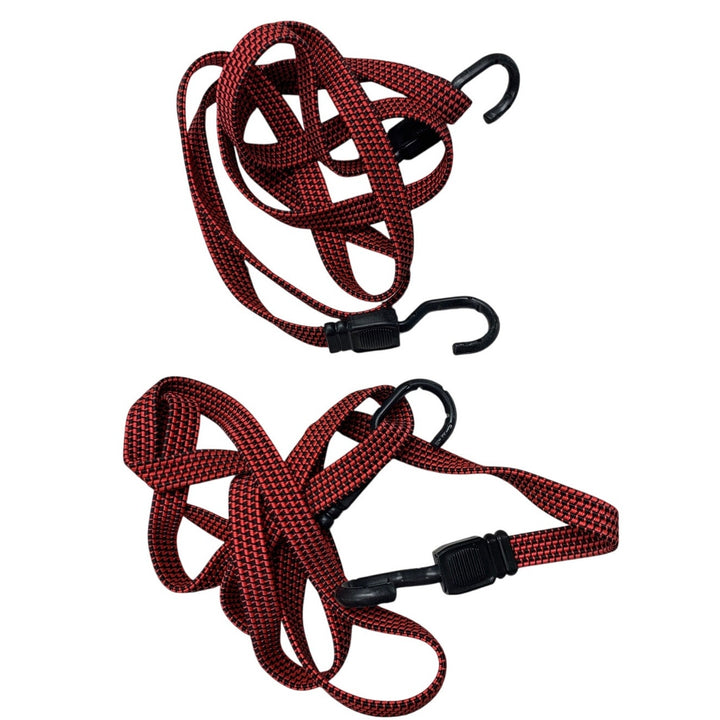 Pair of Red Woven 80" Long Strap Double Hook End Strapping Cords VG Condition